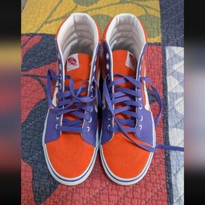 Vans Orange and Purple Sneakers Hi-tops